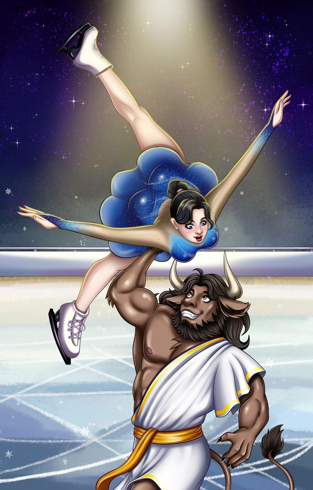 PREORDER Minotaur on Ice • by Lara Reagan • Signed Paperbacks w/ Art Prints and Sticker Add-Ons