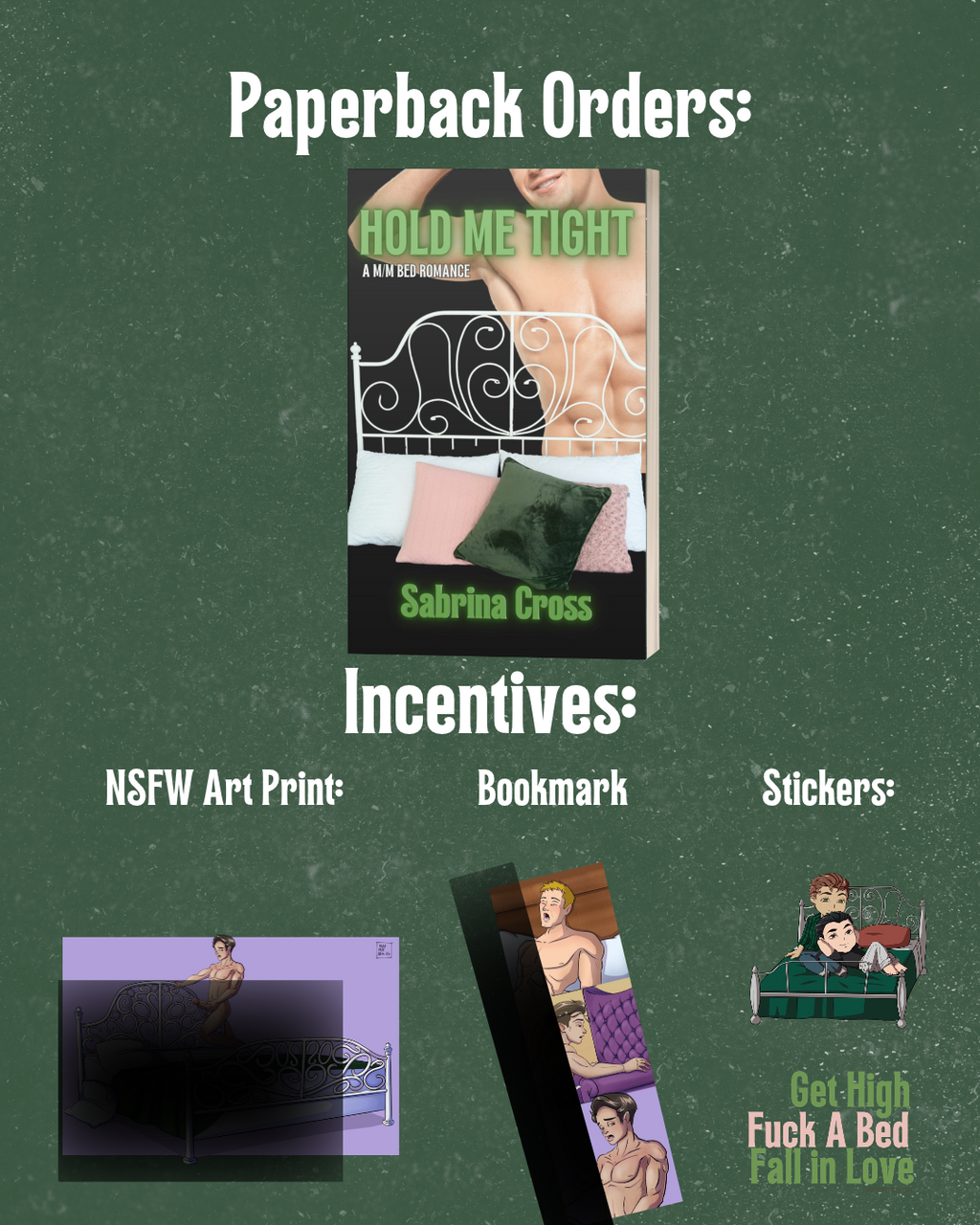 Light Me Up par Sabrina Cross • Pack broché signé avec autocollants et illustrations NSFW
