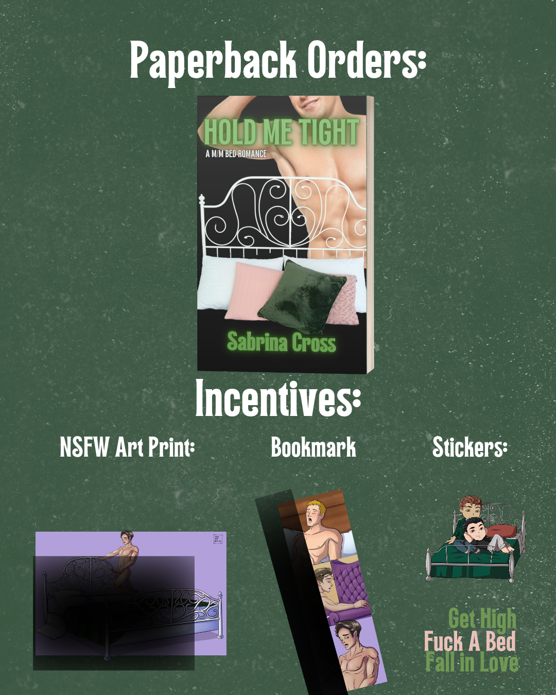 Light Me Up par Sabrina Cross • Pack broché signé avec autocollants et illustrations NSFW