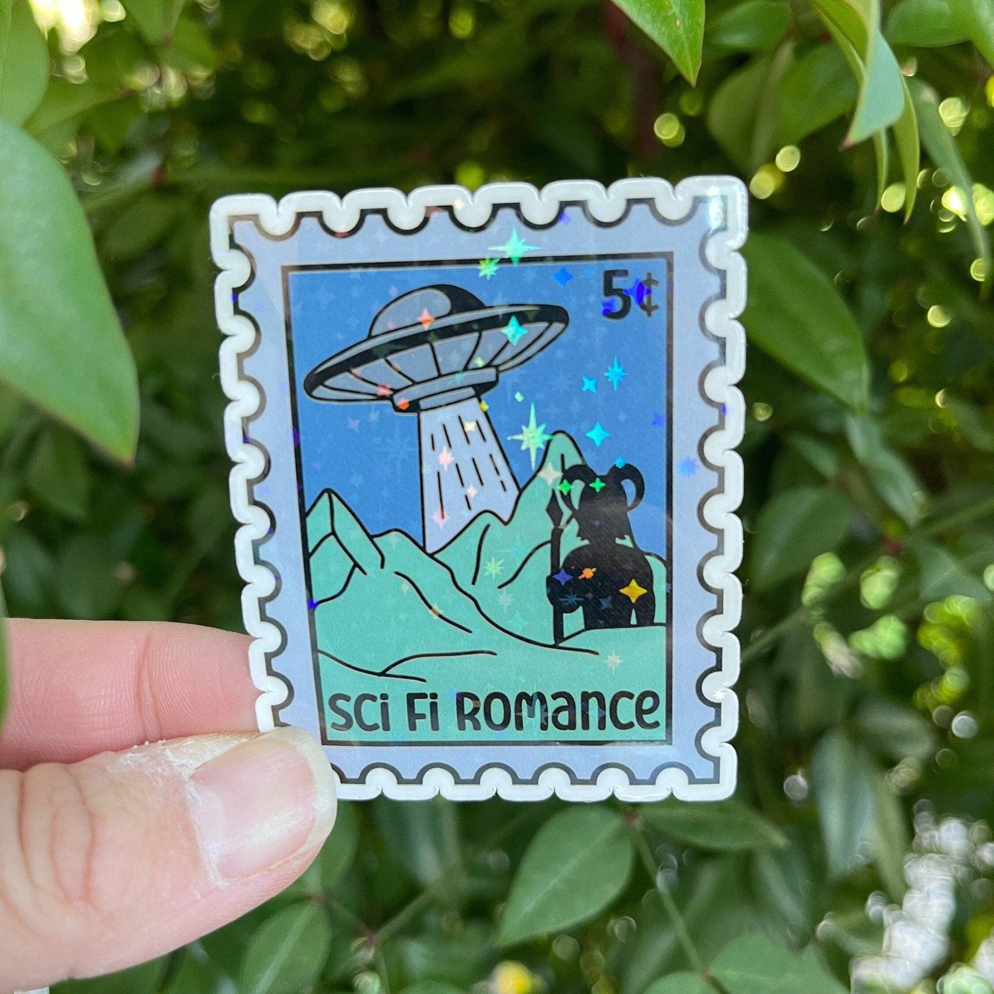Sci Fi Romance Stamp Sticker - Book Lover - Smut - Booktok - bookish Sticker - kindle sticker - e-reader - Booktrope Sticker - Monster Stuff Store